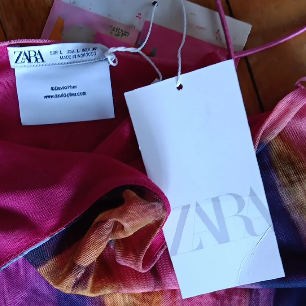 Zara Pink and Orange Dress - Picture 3 of 3